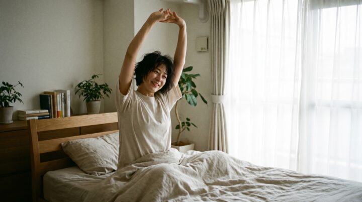 朝すっきり目覚める日本人女性