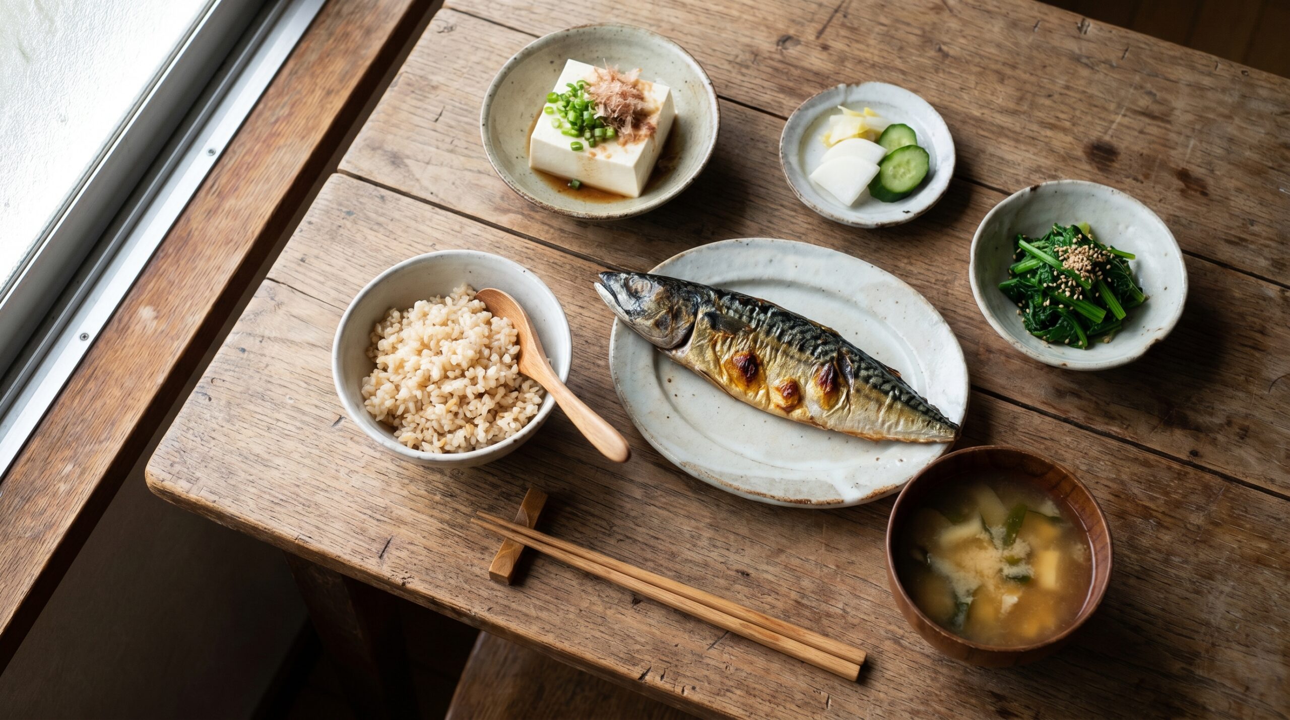 お腹周りの脂肪対策に役立つ和定食