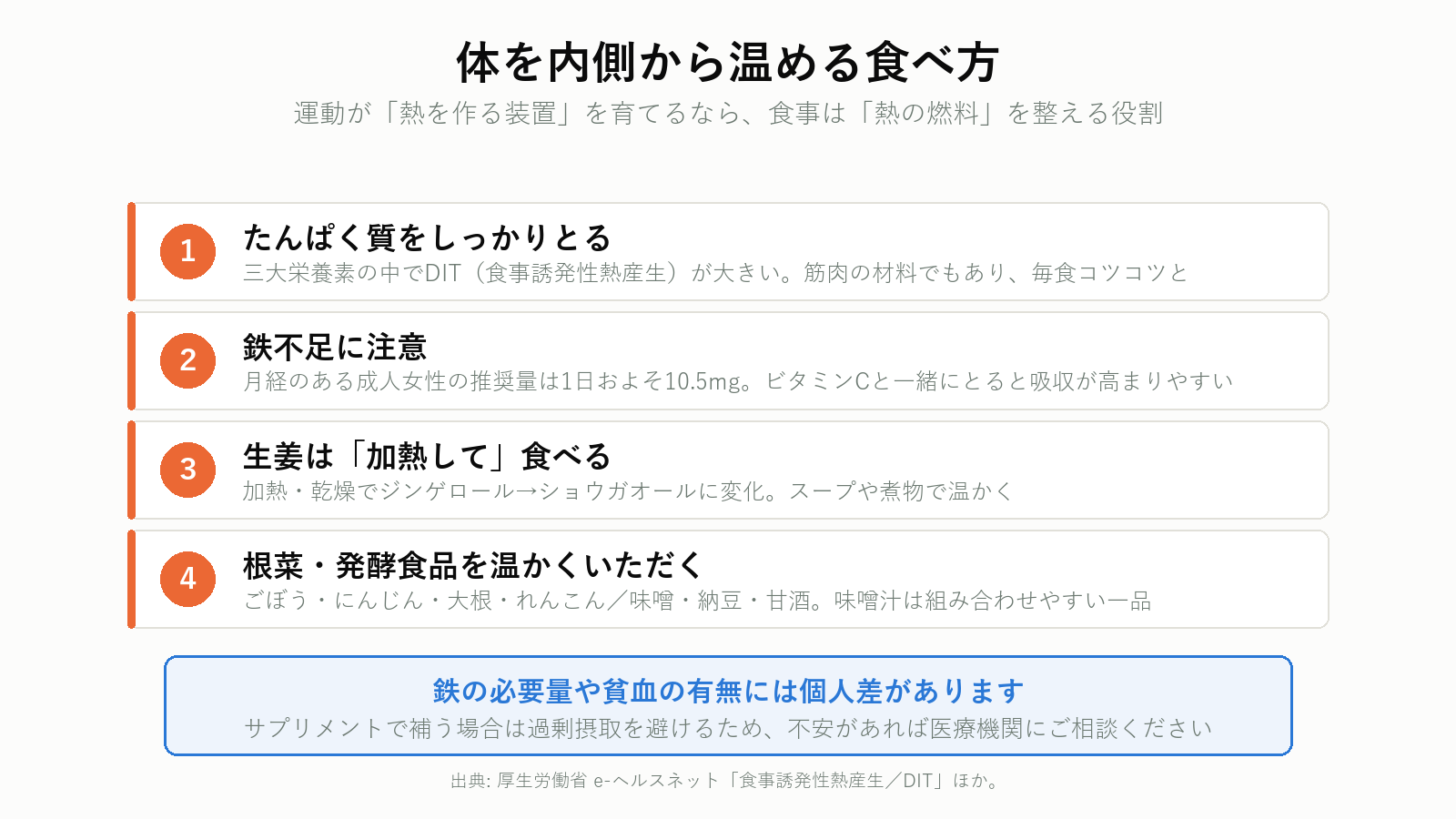 体を内側から温める食べ方