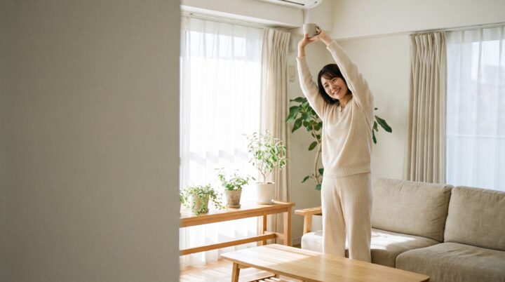 便秘を運動と生活習慣で自然に整える腸活イメージ